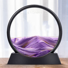 Load image into Gallery viewer, Moving Sand Art Picture Round Glass 3D Hourglass Deep Sea Sandscape In Motion Display Flowing Sand Frame 7/12inch For home Decor