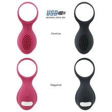 Load image into Gallery viewer, USB Charging Silicone Lock Ring Husband and Wife Share Masturbation Device Men&#39;s Delayed Vibration Collar Adult Products Sex Toy