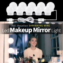 Load image into Gallery viewer, USB LED 12V Makeup Lamp Wall Light Beauty 2 6 10 14 Bulbs Kit For Dressing Table Stepless Dimmable Hollywood Vanity Mirror Light