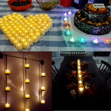 Load image into Gallery viewer, USB Rechargeable Candles LED Candles With Flickering Flame &amp; Timer Remote Control For Home Wedding Halloween Decorative Tealight