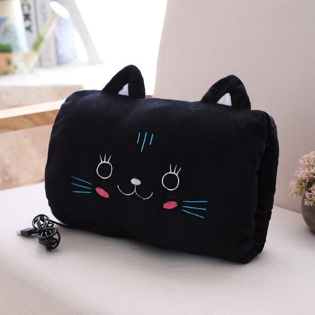 USB electric heating hand warmer cartoon hand warmer pad girl warm baby warm hand plush pillow warm hand pillow
