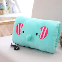 Load image into Gallery viewer, USB electric heating hand warmer cartoon hand warmer pad girl warm baby warm hand plush pillow warm hand pillow