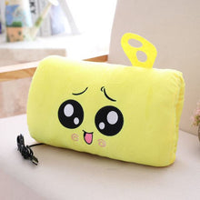 Load image into Gallery viewer, USB electric heating hand warmer cartoon hand warmer pad girl warm baby warm hand plush pillow warm hand pillow