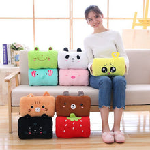 Load image into Gallery viewer, USB electric heating hand warmer cartoon hand warmer pad girl warm baby warm hand plush pillow warm hand pillow