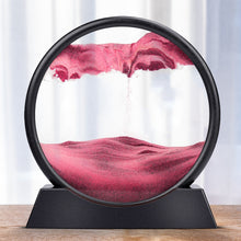 Load image into Gallery viewer, Moving Sand Art Picture Round Glass 3D Hourglass Deep Sea Sandscape In Motion Display Flowing Sand Frame 7/12inch For home Decor