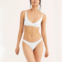 Load image into Gallery viewer, Underwear set Ladies Cotton Underwear Fashion Bralett Ribbed Girl Lingerie Set Push Up bralette Sexy Bras And Panty Sets