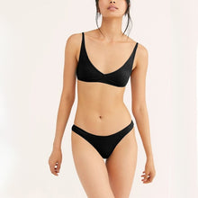 Load image into Gallery viewer, Underwear set Ladies Cotton Underwear Fashion Bralett Ribbed Girl Lingerie Set Push Up bralette Sexy Bras And Panty Sets