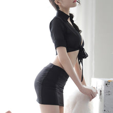 Load image into Gallery viewer, Uniform Temptation Teachers&#39; Sexy Underwear Women&#39;s Perspective Cardigan Sexy Hip Wrap Skirt Secretary Suit Slutty Clothes