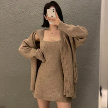 Load image into Gallery viewer, V-neck Single Breasted Loose Knit Cardigan Simple All Match Autumn 2022 New Elegant Sweater Coat Korean Style Elegant Pull Femme