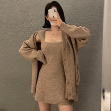 Load image into Gallery viewer, V-neck Single Breasted Loose Knit Cardigan Simple All Match Autumn 2022 New Elegant Sweater Coat Korean Style Elegant Pull Femme