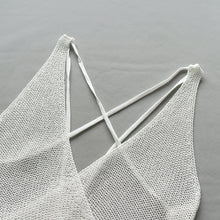 Load image into Gallery viewer, Vacation Knitted Beach Maxi Dress Women Summer 2021 Elegant Sexy Club Party Hollow Out Bodycon Dresses Backless Beachwear White