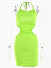 Load image into Gallery viewer, Vacation Knitted Maxi Dresses for Women Summer 2021 Elegant Sexy Party Cut Out Backless Bodycon Dress  Casual  Spaghetti Strap
