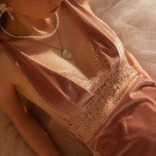 Load image into Gallery viewer, Velvet Backless Nightdress Lace Temptation Sleepwear Romantic Nighties for Women Nightwear Sleep Dress Nightgown Sexy Lingerie