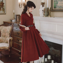 Load image into Gallery viewer, Vestidos de mujer casual Dress Female Suit Lapel Simple Retro Midi Dress Women Fall Korean Fashion Pleated Dress Office Lady Y2K