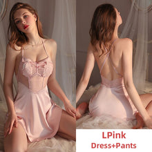 Load image into Gallery viewer, Victorian Dress Women Pamajas Sets Ruffle Sleeve Night Wear Lace Sleepwear Backless Bathrobe Camisole Lingerie Nightgown Summer