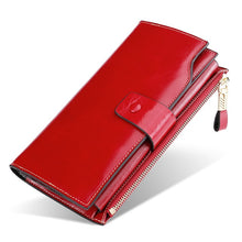 Load image into Gallery viewer, Vintage Luxury Women Wallets Genuine Leather Long Zipper Clutch Purse Large Capacity Card Holder Wallet