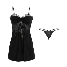 Load image into Gallery viewer, Vintage Nightgowns with Cotton Pad Sexy Nightdress Silk Lace Underwear Back Buckle Strap Night Dress Silk Sleepwear Sleep Tops