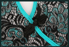 Load image into Gallery viewer, Vintage Nightwear Lace Nighty Sexy Hot Erotic Night Dress Lingerie Womens Summer Sleepwear Homewear Hollow Peacock Cheongsam