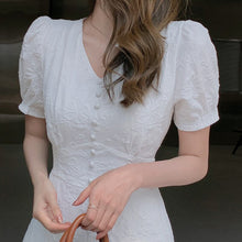 Load image into Gallery viewer, Vintage Solid Button Midi Dress Sexy Party Club Bodycon High Slit Dresses Women Summer Casual Vestido De Mujer 2021 Sundress New