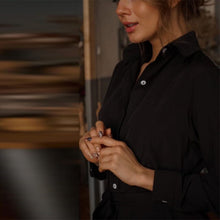 Load image into Gallery viewer, Vintage Solid Sashes Shirt Dress Women Turn-Down Collar Button Long Sleeve Dress New Fashion Autumn Elegant Pocket Midi Dresses