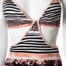 Load image into Gallery viewer, Vintage Strap Print Sexy Bodycon Long Dress Women Backless Cut Out Vacation Midi Dresses 2021 Summer Casual Party Beach Sundress