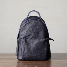 Load image into Gallery viewer, Weekends daily genuine leather ladies small backpack outdoor leisure fashion luxury soft real cowhide women cute mini bookbag
