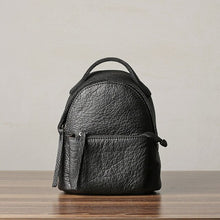 Load image into Gallery viewer, Weekends daily genuine leather ladies small backpack outdoor leisure fashion luxury soft real cowhide women cute mini bookbag