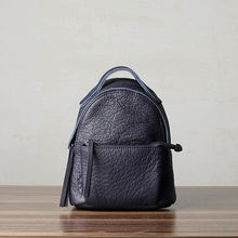 Load image into Gallery viewer, Weekends daily genuine leather ladies small backpack outdoor leisure fashion luxury soft real cowhide women cute mini bookbag