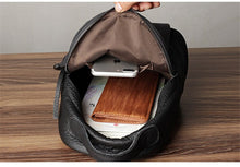 Load image into Gallery viewer, Weekends daily genuine leather ladies small backpack outdoor leisure fashion luxury soft real cowhide women cute mini bookbag