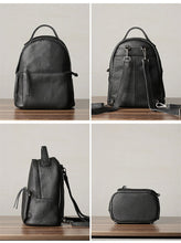 Load image into Gallery viewer, Weekends daily genuine leather ladies small backpack outdoor leisure fashion luxury soft real cowhide women cute mini bookbag