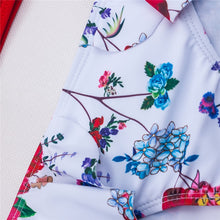 Load image into Gallery viewer, White Bikini Plus Size Swimsuit Skirt Closed Beachwear Bathing Suit U Neck Casual Top And Bottom Loading