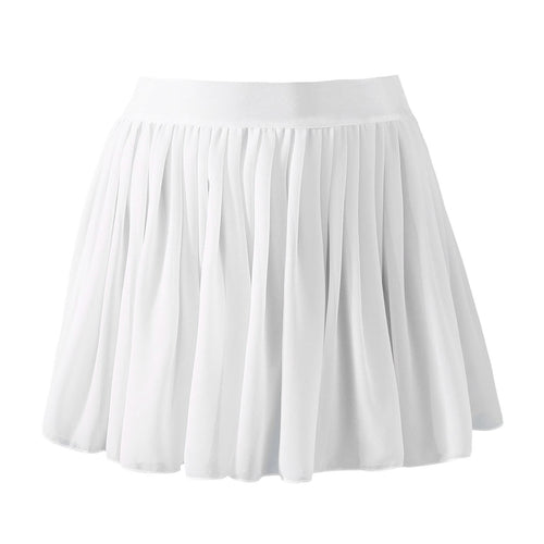White Black Chiffon Summer Shorts Skirt Women Fashion See-through High Waist Tutu Pleated Mini Skirt Dancewear Beachwear Female