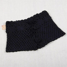 Load image into Gallery viewer, White Knitted Crochet Shorts Women Fashion 2022 Summer See-through Elastic Waist Shorts Beach Tight Shorts Bikini Bottom