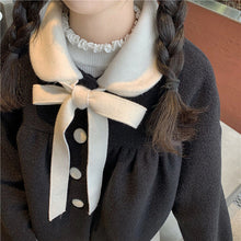 Load image into Gallery viewer, Winter Japanese Sweet Wool Coat Women Bow Patchwork Kawaii Loose Outwear Jacket Female Korean Style Designer Warm Overcoat 2021