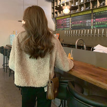 Load image into Gallery viewer, Winter Kawaii Warm Fur Coat Women Korean Fashion Patchwork Mohair Overcoat Female High Street Casual Designer Fleece Jacket 2021