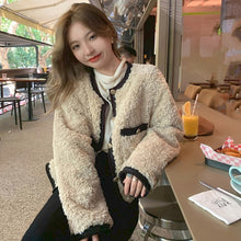 Load image into Gallery viewer, Winter Kawaii Warm Fur Coat Women Korean Fashion Patchwork Mohair Overcoat Female High Street Casual Designer Fleece Jacket 2021