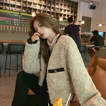 Load image into Gallery viewer, Winter Kawaii Warm Fur Coat Women Korean Fashion Patchwork Mohair Overcoat Female High Street Casual Designer Fleece Jacket 2021