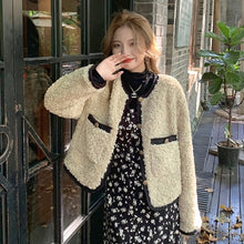 Load image into Gallery viewer, Winter Kawaii Warm Fur Coat Women Korean Fashion Patchwork Mohair Overcoat Female High Street Casual Designer Fleece Jacket 2021