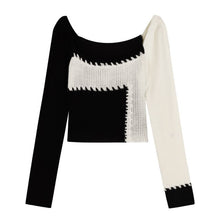 Load image into Gallery viewer, Winter Knitted Y2k Pullover Sweater Women Patchwork Korean Fashion Sweater Tops Female Chic Loose Knitwear Sweater 2021 Autumn