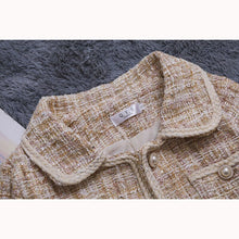 Load image into Gallery viewer, Winter Suits Female Temperament Pink Tweed Jacket Slim Skirt 2-Piece Matching Sets Single Breasted Cute Outfits Women Cardigan