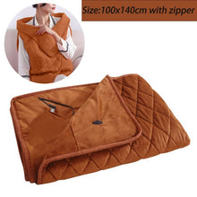Load image into Gallery viewer, Winter Warm Electric Large Blanket 5V Usb Heating Blanket Powered By Power Bank Bed Warmer Usb Heated Body Heater Shawl Blanket