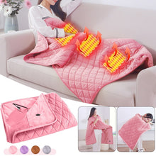 Load image into Gallery viewer, Winter Warm Electric Large Blanket 5V Usb Heating Blanket Powered By Power Bank Bed Warmer Usb Heated Body Heater Shawl Blanket