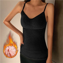 Load image into Gallery viewer, Winter Warm Velvet Vest for Women Thermal Underwear Solid Color Slim Cozy Camisole Thicken Sling Vest Top Bottoming Clothing New