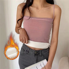 Load image into Gallery viewer, Winter Warm Velvet Vest for Women Thermal Underwear Solid Color Slim Cozy Camisole Thicken Sling Vest Top Bottoming Clothing New