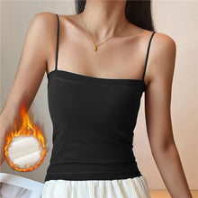 Load image into Gallery viewer, Winter Warm Velvet Vest for Women Thermal Underwear Solid Color Slim Cozy Camisole Thicken Sling Vest Top Bottoming Clothing New