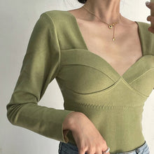 Load image into Gallery viewer, Winter Y2K Slim Tops Women Long Sleeve Solid Pullover Warm Tops Female Sexy Casual Korean Fashion Designer Chic T-shirt 2021