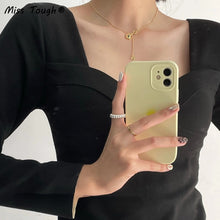 Load image into Gallery viewer, Winter Y2K Slim Tops Women Long Sleeve Solid Pullover Warm Tops Female Sexy Casual Korean Fashion Designer Chic T-shirt 2021