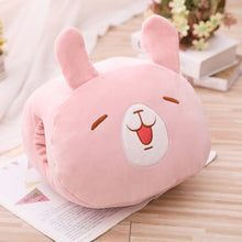Load image into Gallery viewer, Winter hand warmer pillow plush toys cute animals hand in hand to cover the office nap pillow men and women gifts