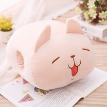Load image into Gallery viewer, Winter hand warmer pillow plush toys cute animals hand in hand to cover the office nap pillow men and women gifts