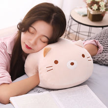 Load image into Gallery viewer, Winter hand warmer pillow plush toys cute animals hand in hand to cover the office nap pillow men and women gifts